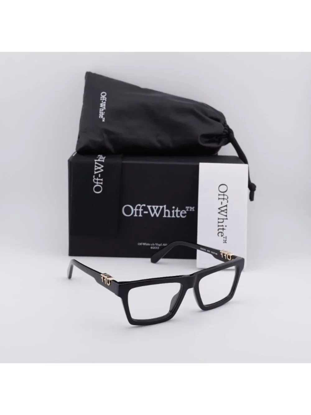 Off-White OERJ07B STYLE 7B 1000 Eyeglasses Black 55mm Rectangle Frame